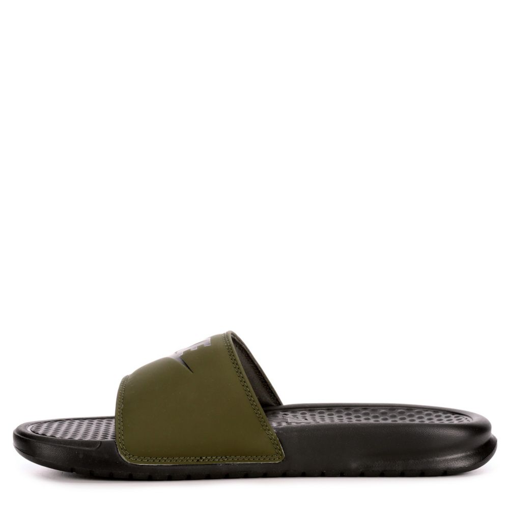 NIKE Mens Benassi Jdi Slide Sandal - OLIVE
