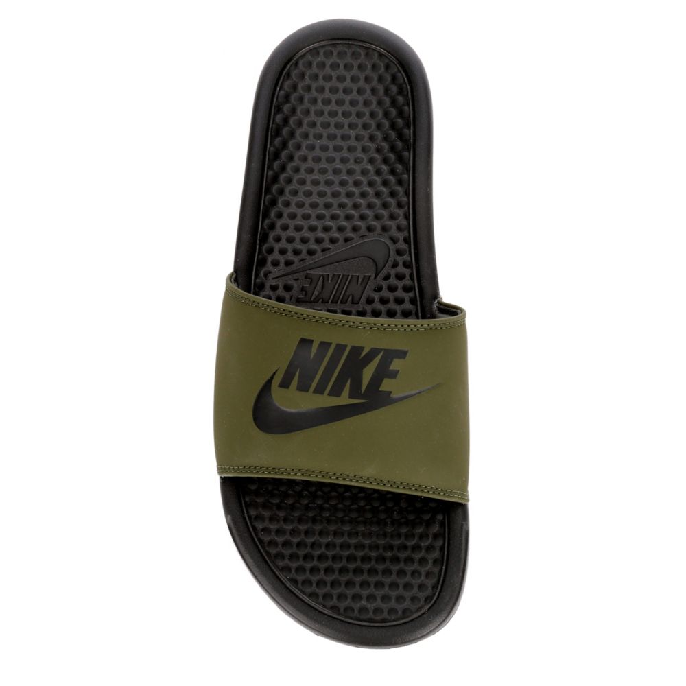 NIKE Mens Benassi Jdi Slide Sandal - OLIVE