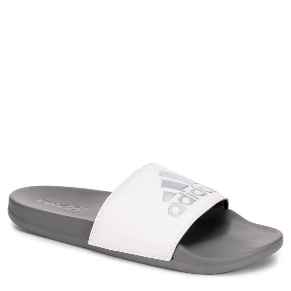 mens grey adidas sliders