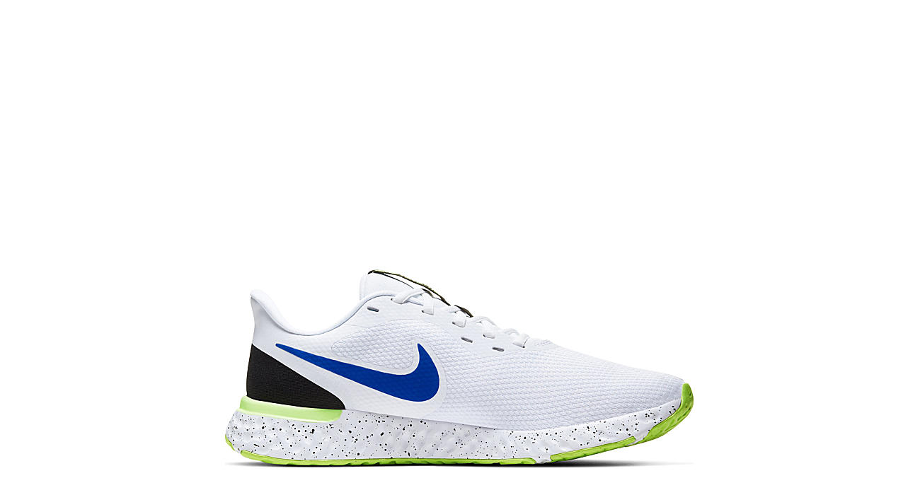 White Nike Mens Revolution 5 Running Shoe | Athletic | Off Broadway Shoes