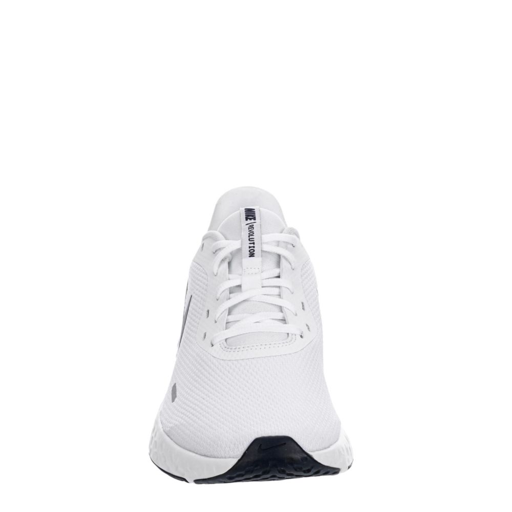 NIKE Mens Revolution 5 Running Shoe - WHITE