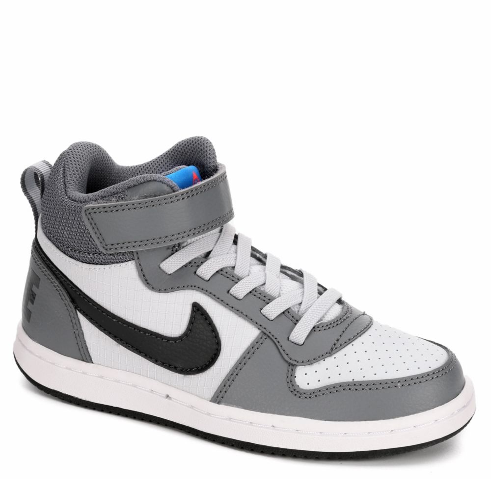 Grey Nike Boys Court Borough Mid Sneaker Athletic Off