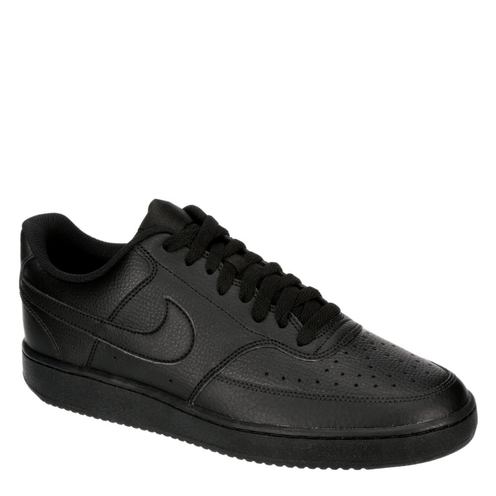 lonsdale black leather trainers