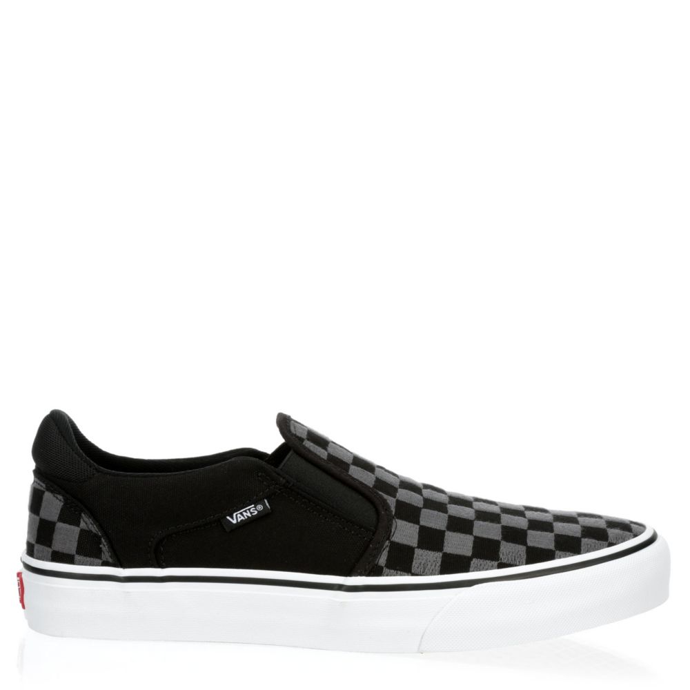 VANS Mens Asher Deluxe Slip On Sneaker - BLACK