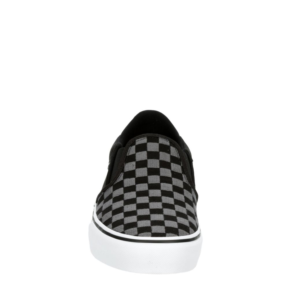VANS Mens Asher Deluxe Slip On Sneaker - BLACK