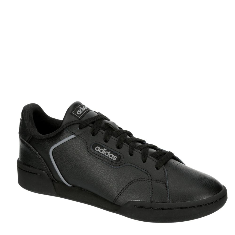 black adidas leather shoes