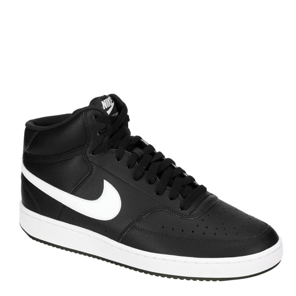 NIKE Mens Court Vision Mid Sneaker - BLACK