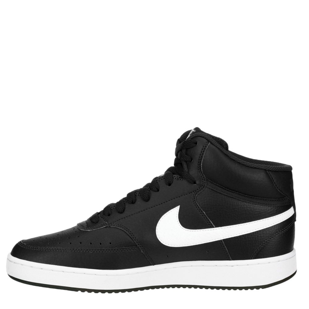 NIKE Mens Court Vision Mid Sneaker - BLACK