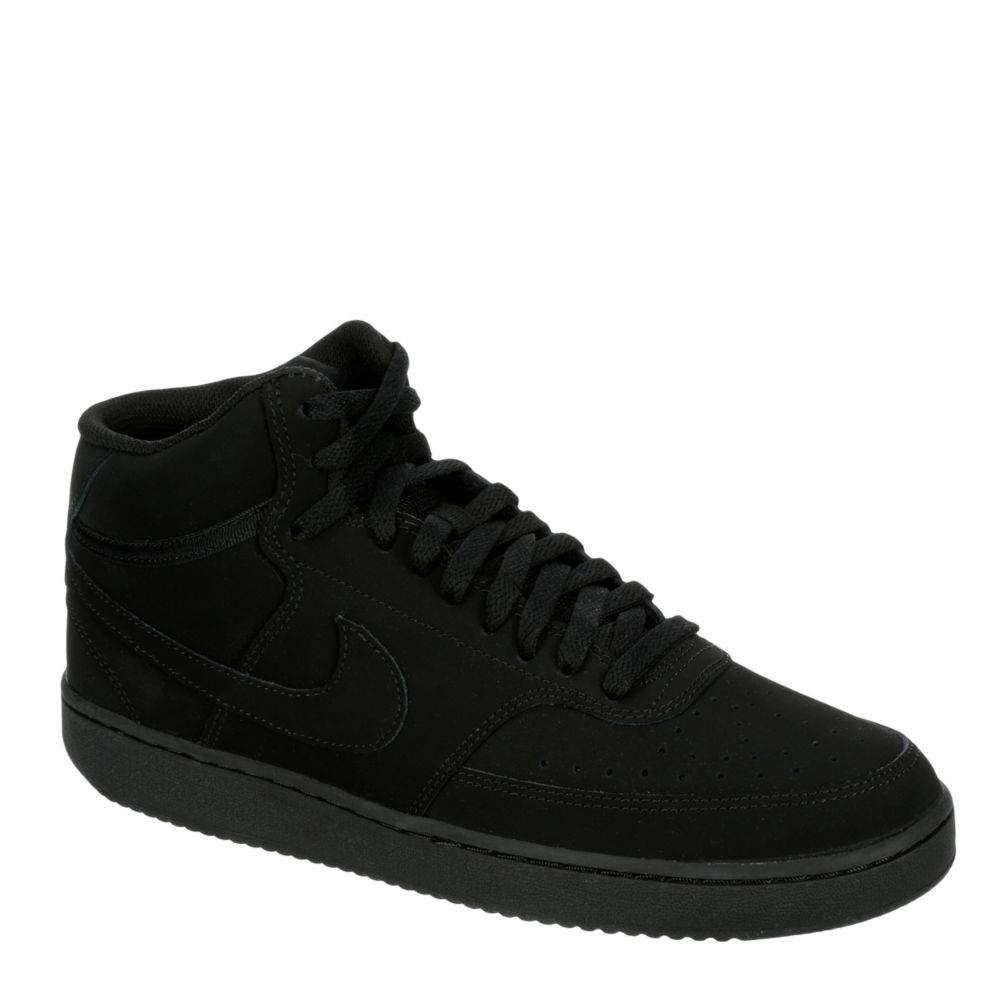 nike court vision mid black suede