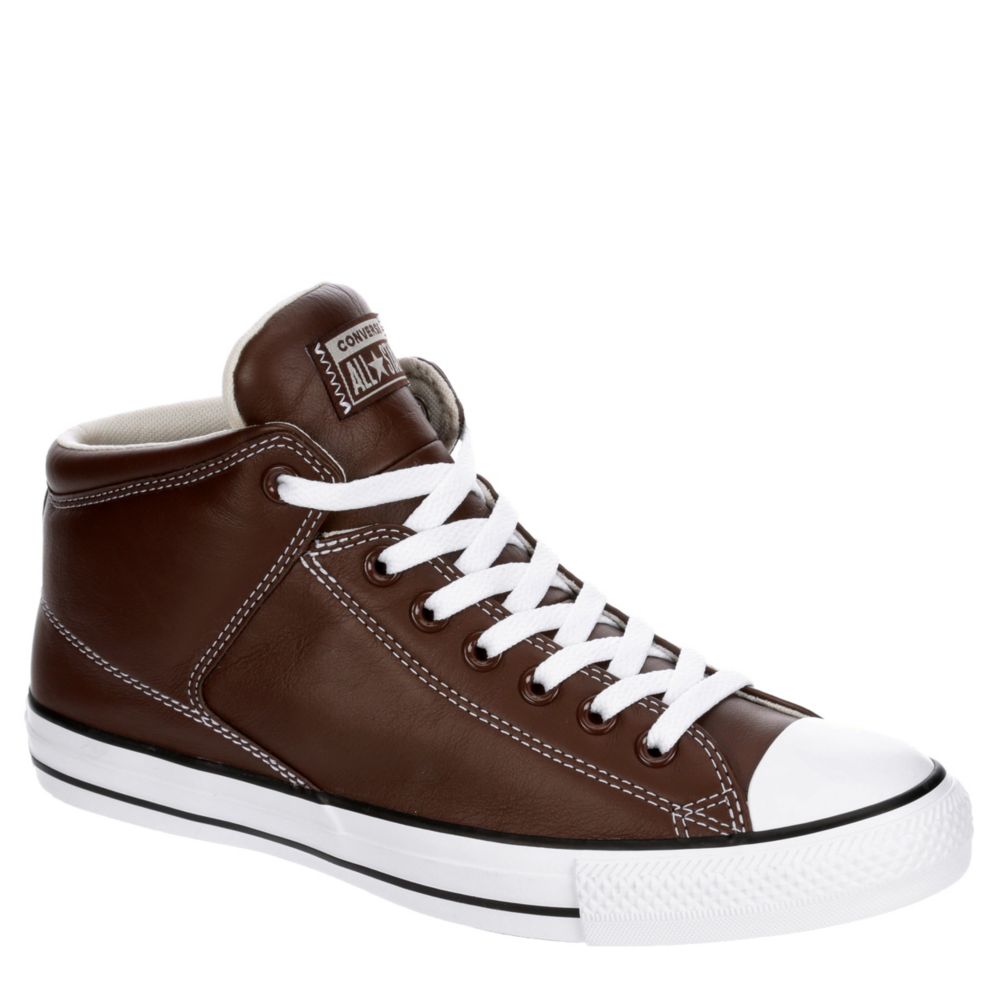 brown leather converse