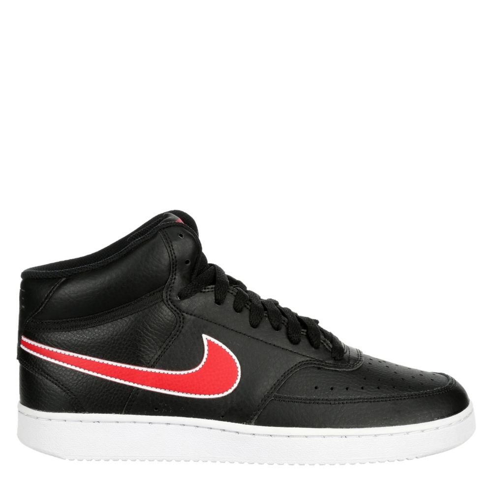 NIKE Mens Court Vision Mid Sneaker - BLACK