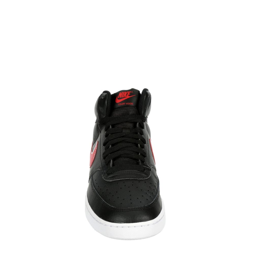 NIKE Mens Court Vision Mid Sneaker - BLACK