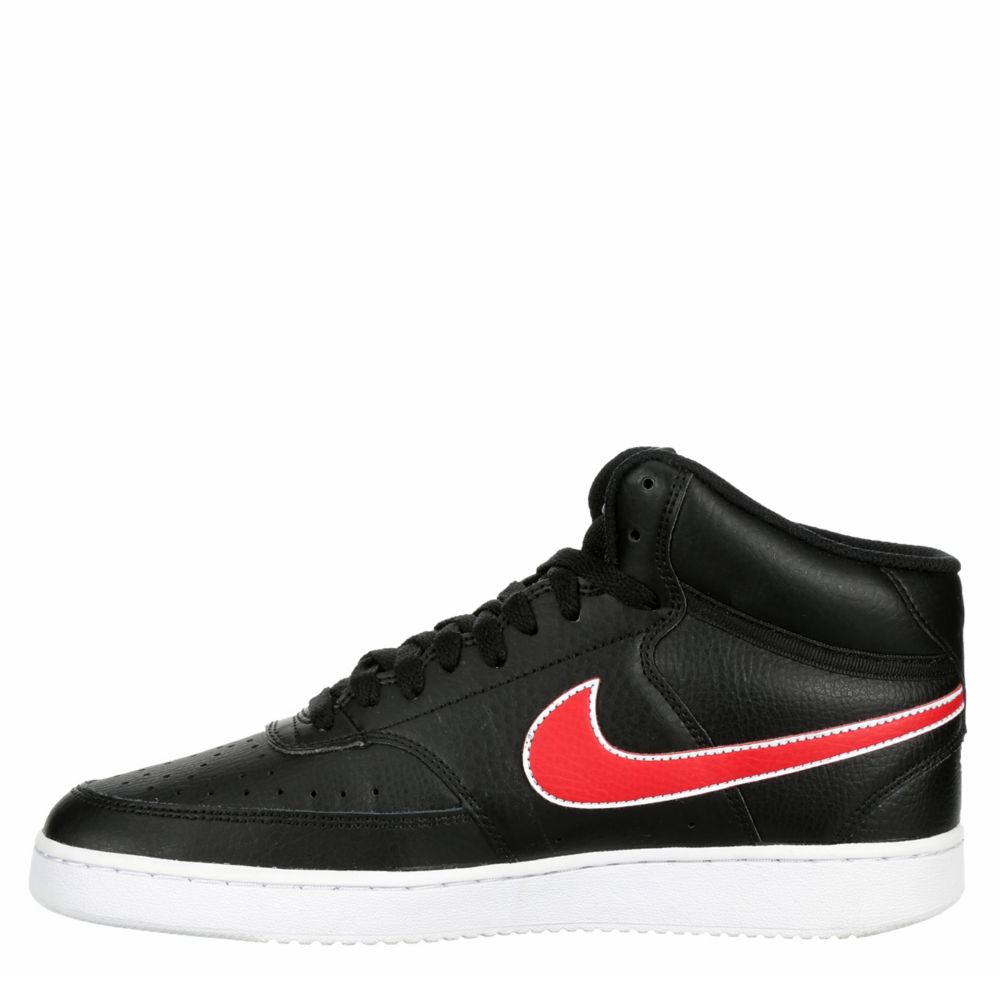 NIKE Mens Court Vision Mid Sneaker - BLACK