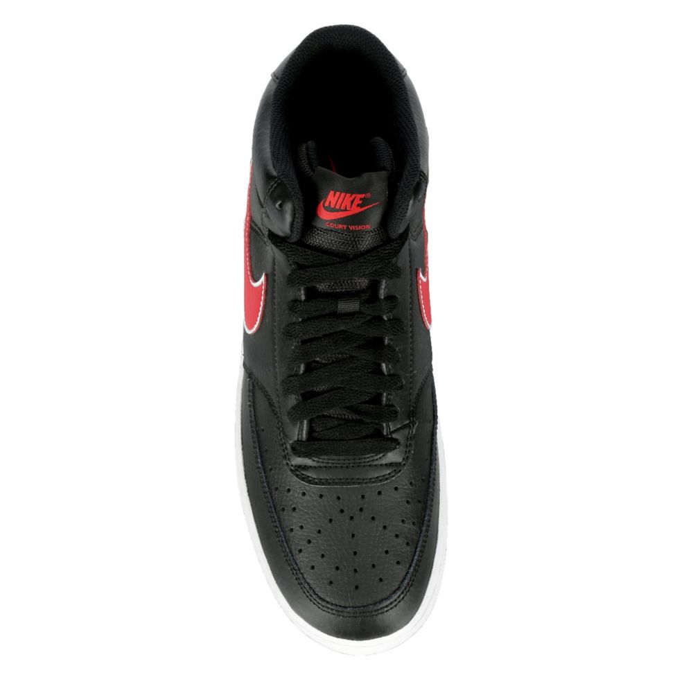 NIKE Mens Court Vision Mid Sneaker - BLACK