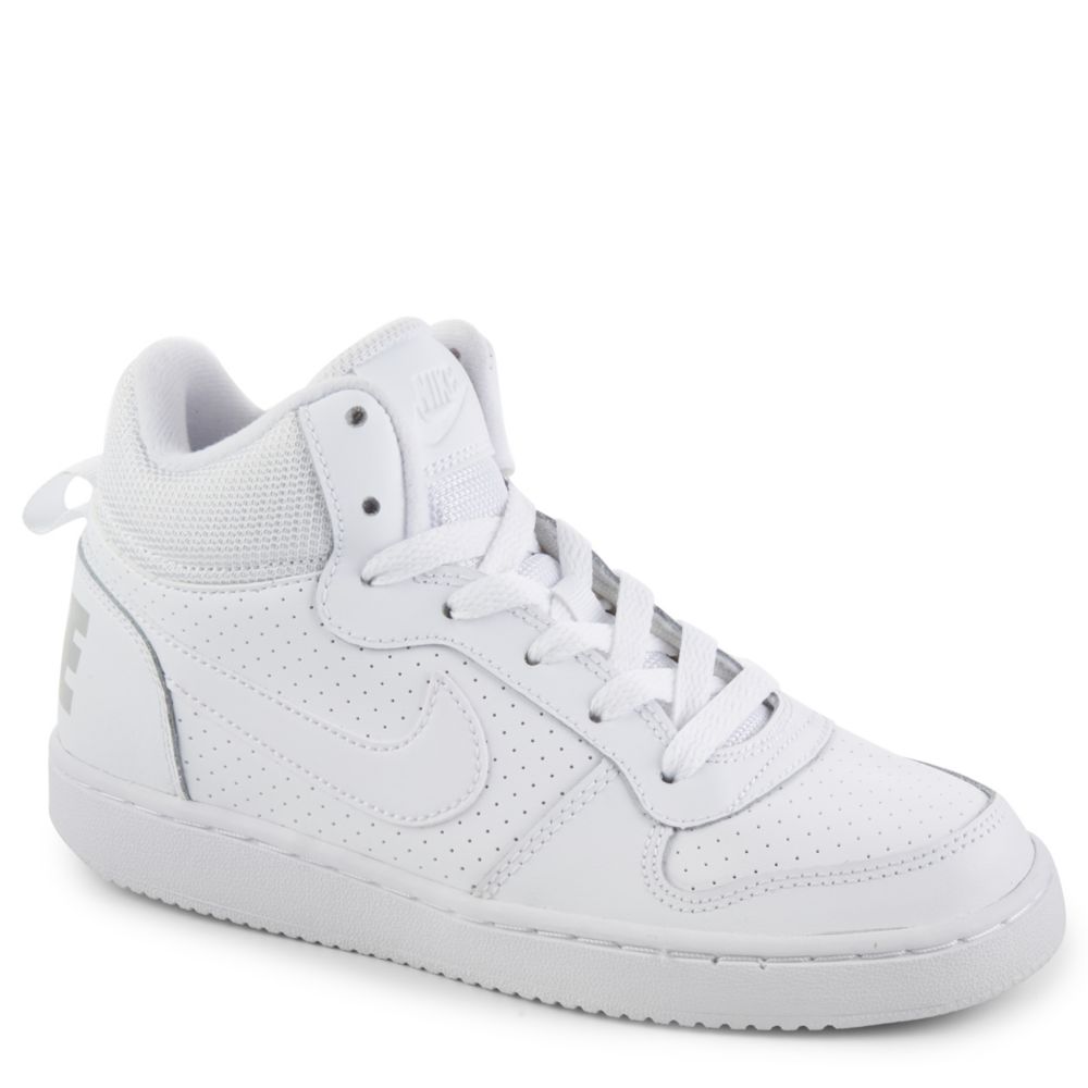 nike court borough mid white sneakers