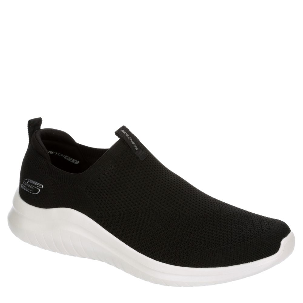 skechers ultra flex slip on black