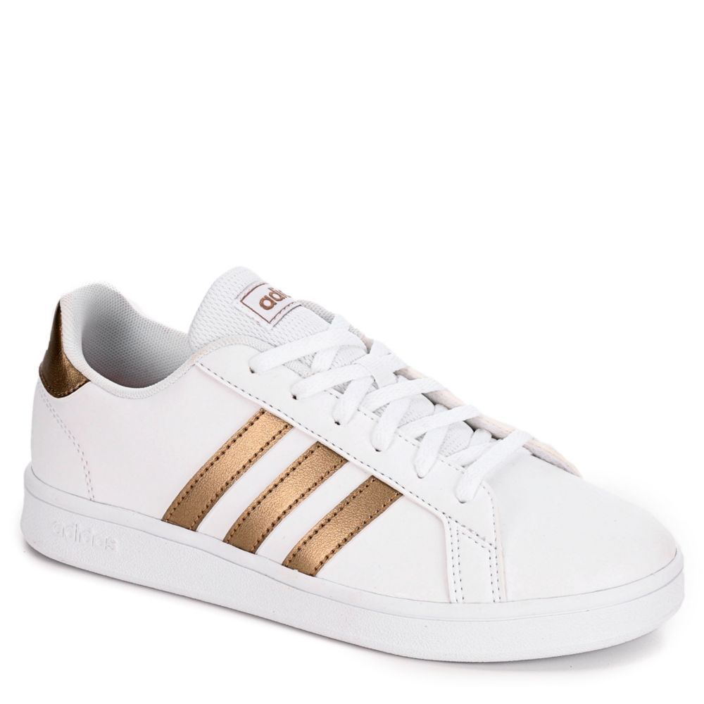 White Adidas Girls Grand Court Sneaker | Girls | Off Broadway Shoes