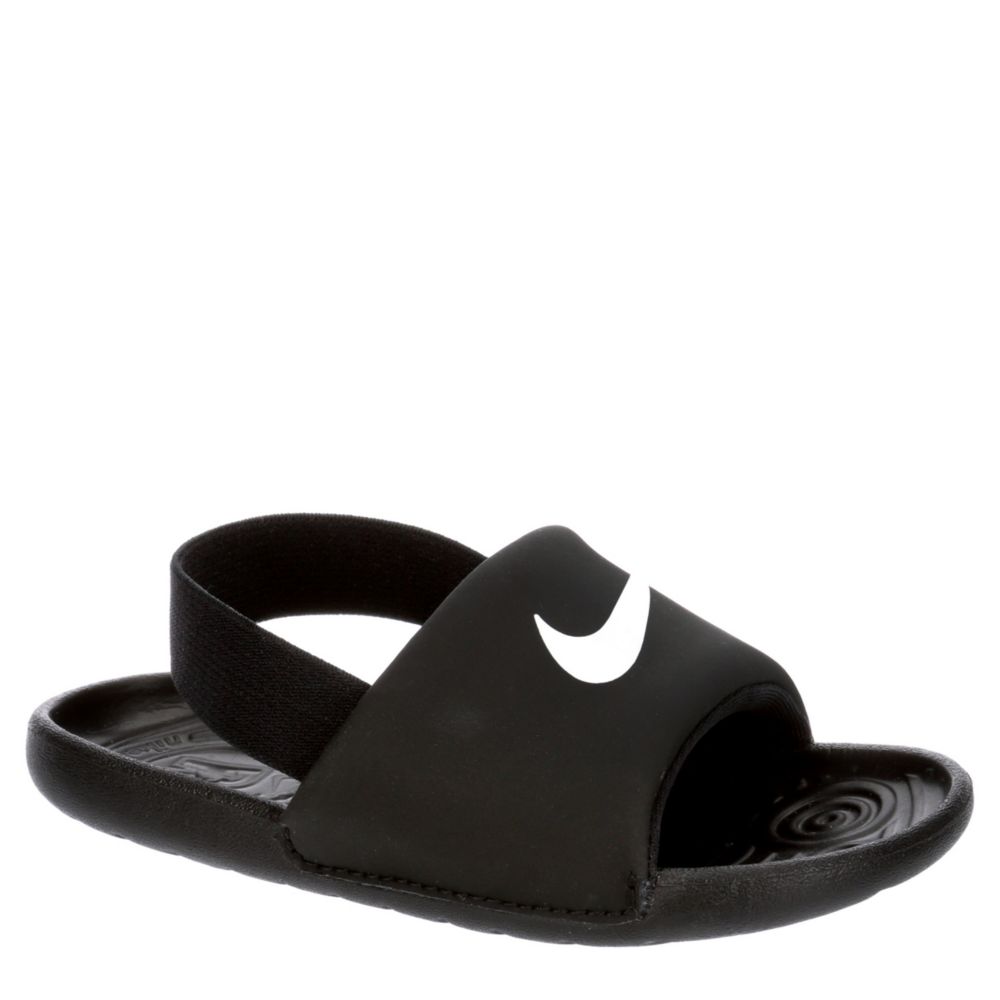 black infant sandals