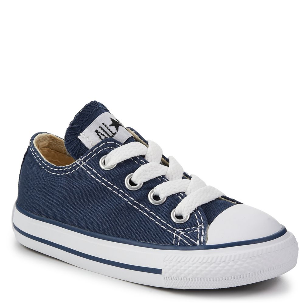 Navy Converse Boys Infant Chuck Taylor All Star Low Sneaker Athletic Off Broadway Shoes