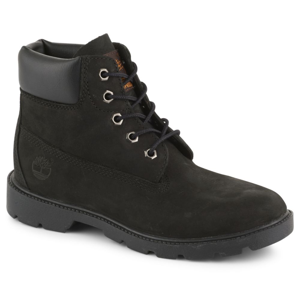 boys black work boots