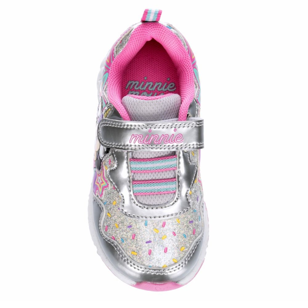 JOSMO Girls Infant Minnie Mouse Velcro Sneaker - SILVER