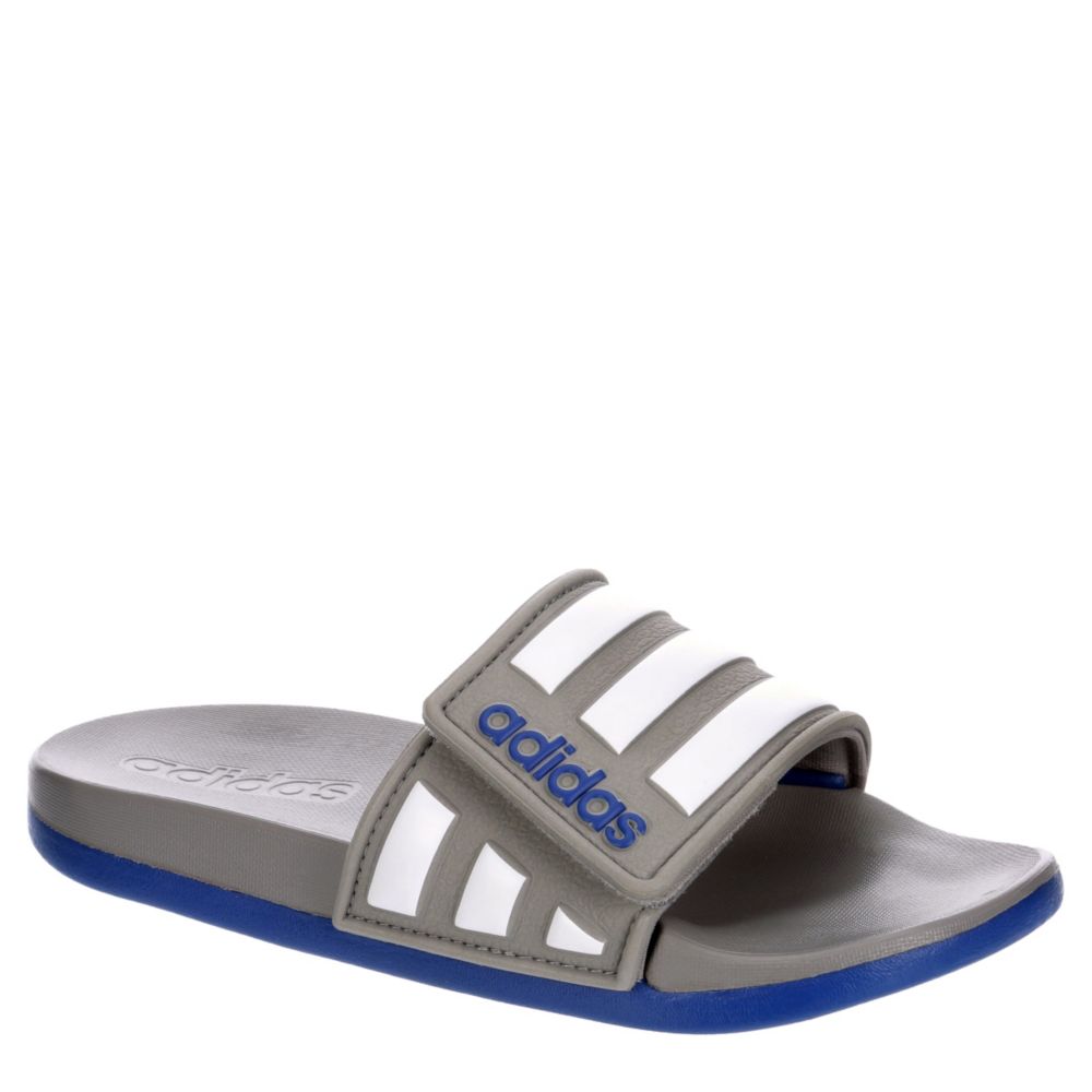 ADIDAS Boys Adilette Comfort Slide Sandal - GREY
