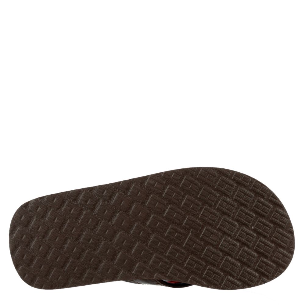 TOMMY HILFIGER Boys Clemmons Flip Flop - BROWN