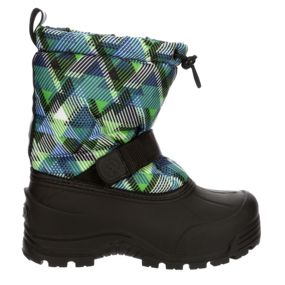 green winter boots