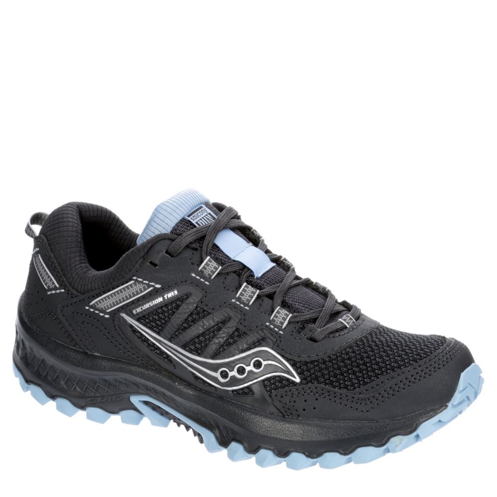 womens black saucony running shoes