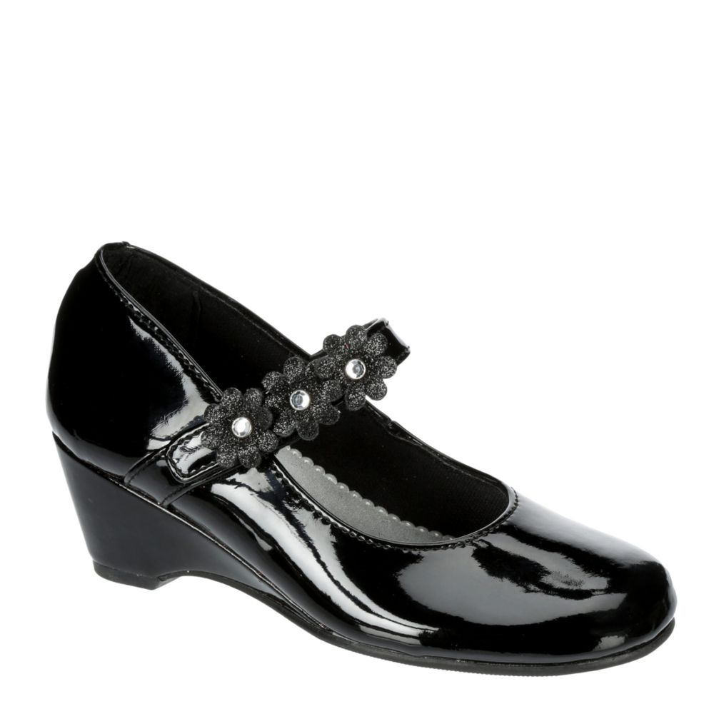 wedge dress shoes black