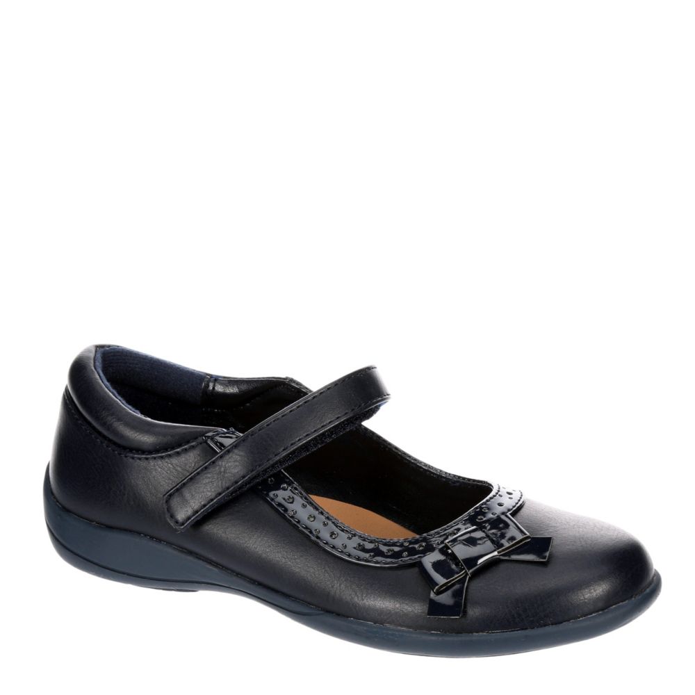 NINA KIDS Girls Luna Mary Jane Flat - NAVY