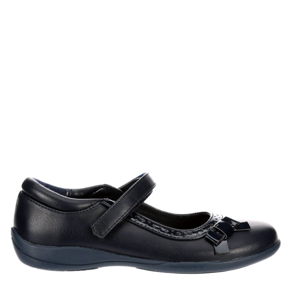 NINA KIDS Girls Luna Mary Jane Flat - NAVY