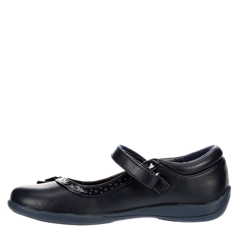 NINA KIDS Girls Luna Mary Jane Flat - NAVY