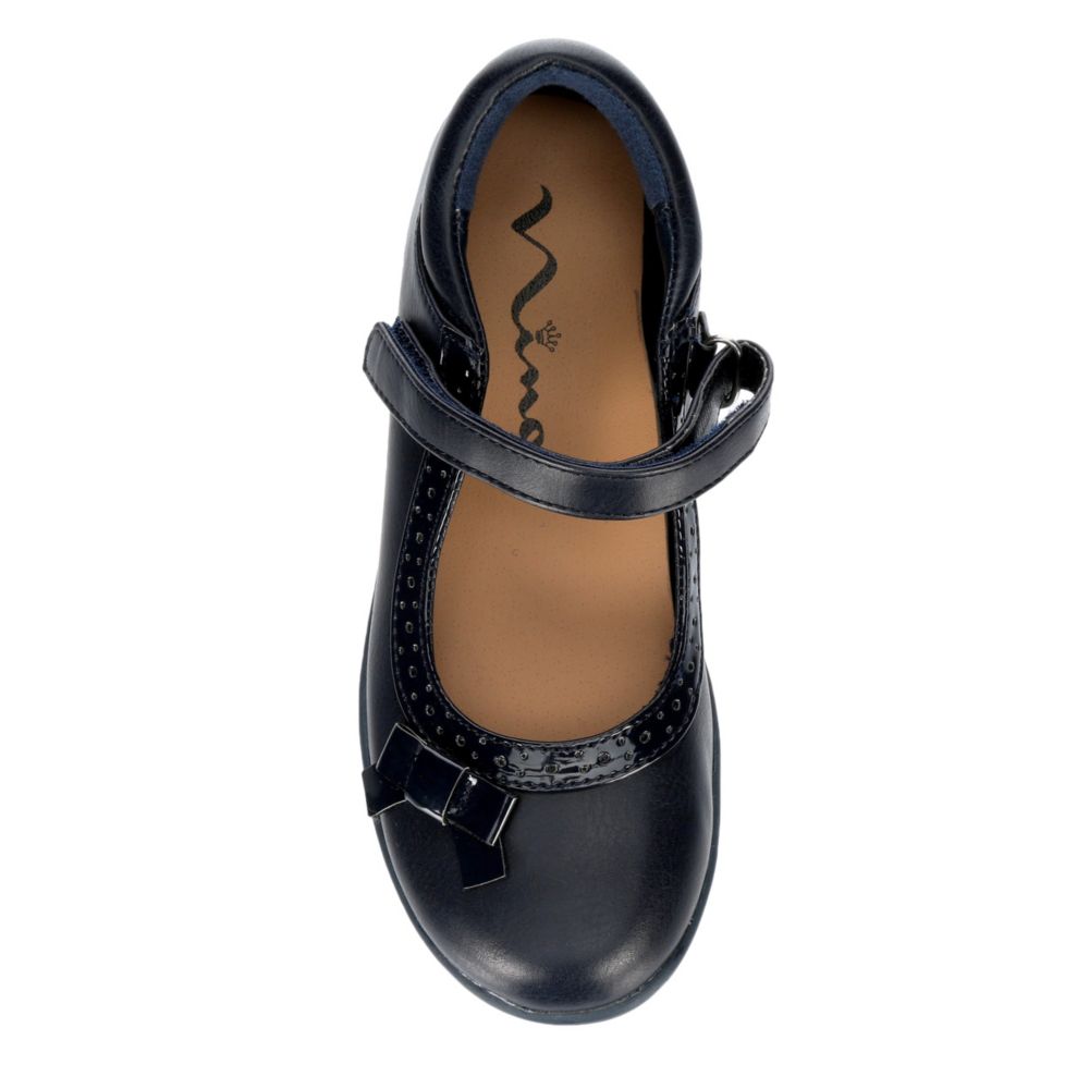 NINA KIDS Girls Luna Mary Jane Flat - NAVY
