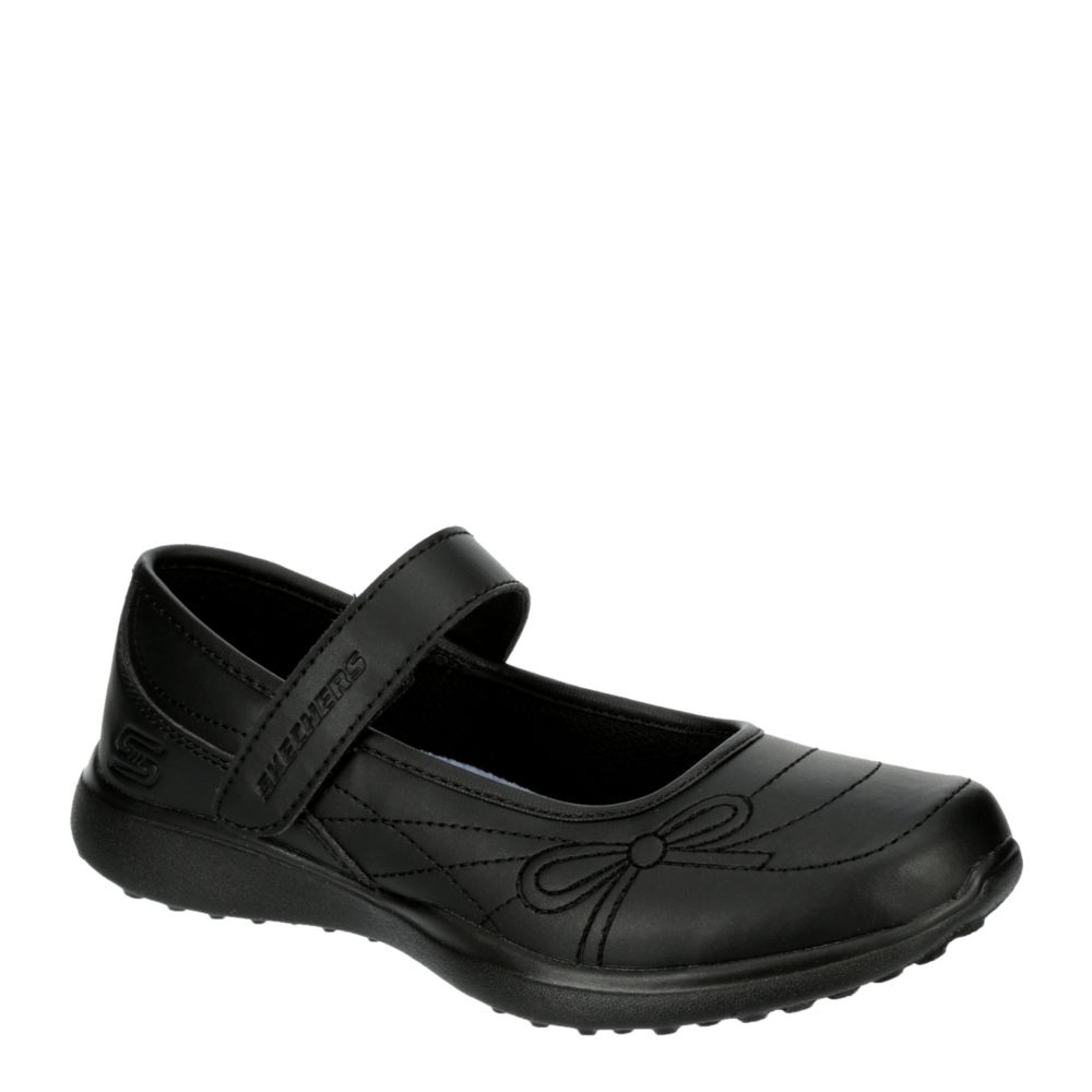 sketchers girls black