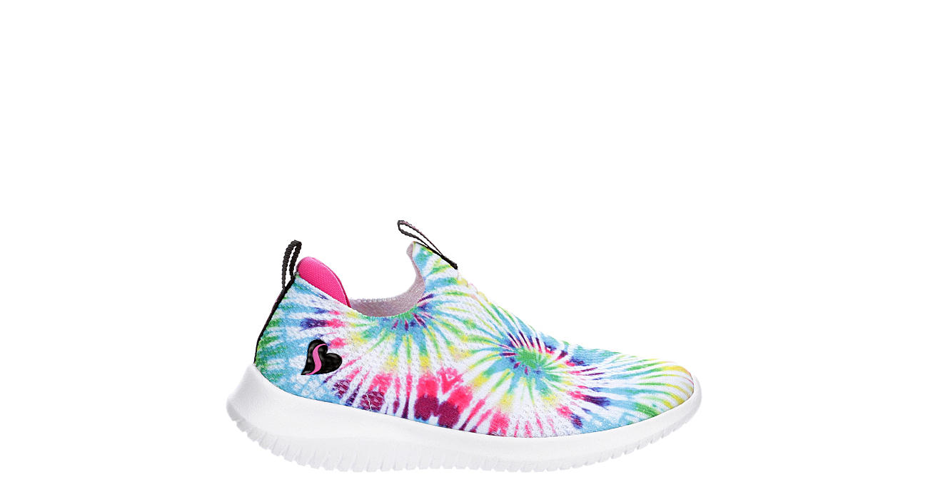 Tie-dye Skechers Kids Girls Ultra Flex Slip On Sneaker | Casual | Off ...