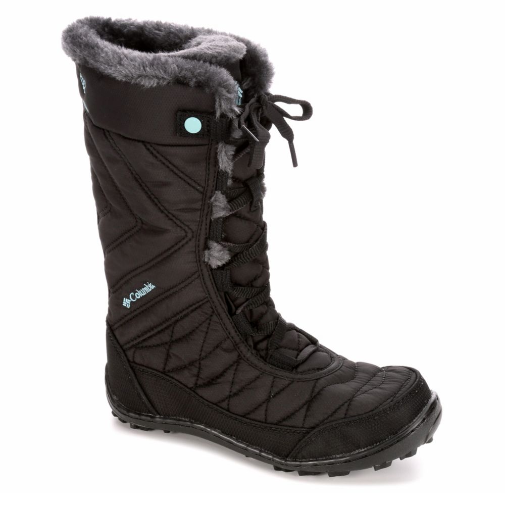 COLUMBIA Girls Minx Mid Waterproof Snow Boot - BLACK