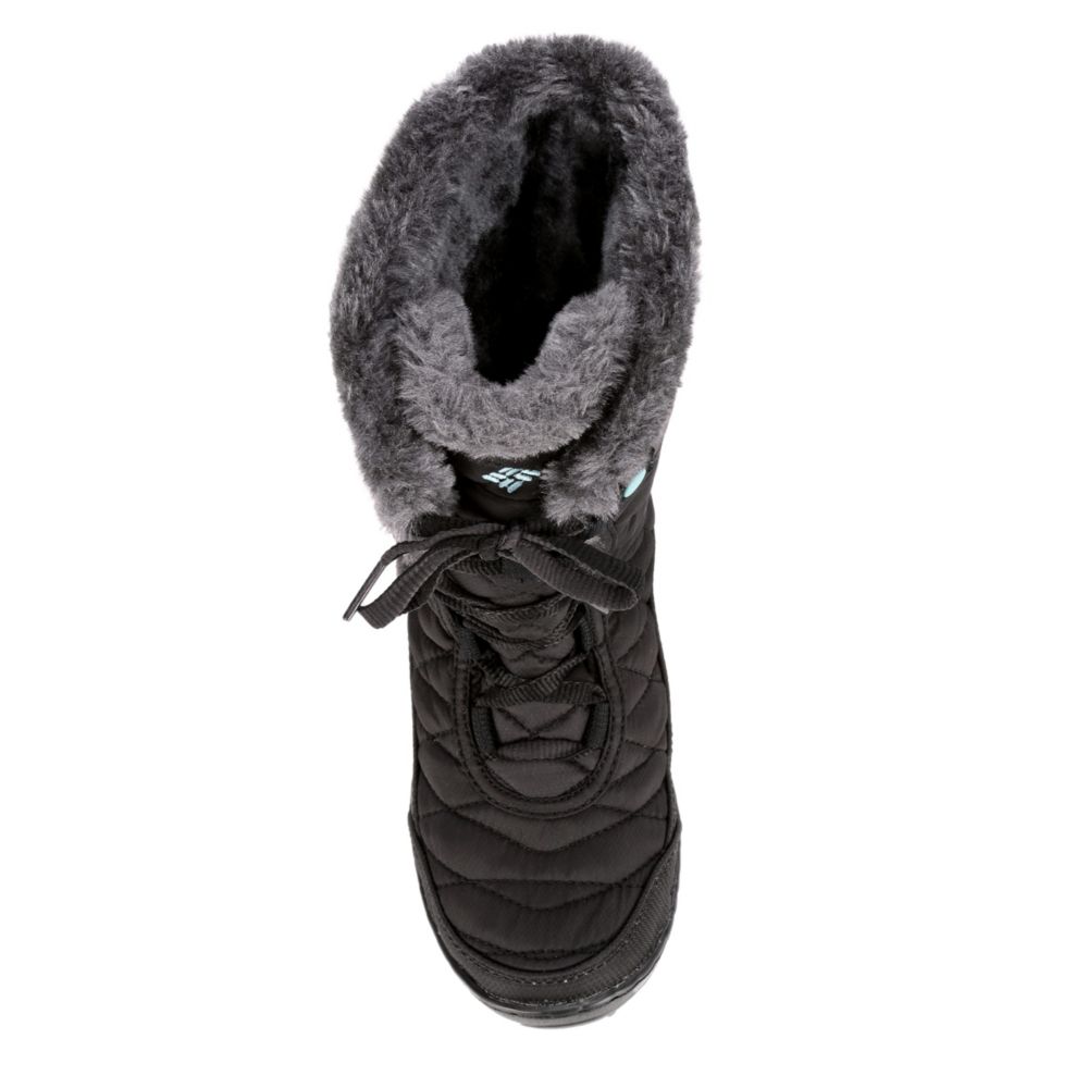 COLUMBIA Girls Minx Mid Waterproof Snow Boot - BLACK
