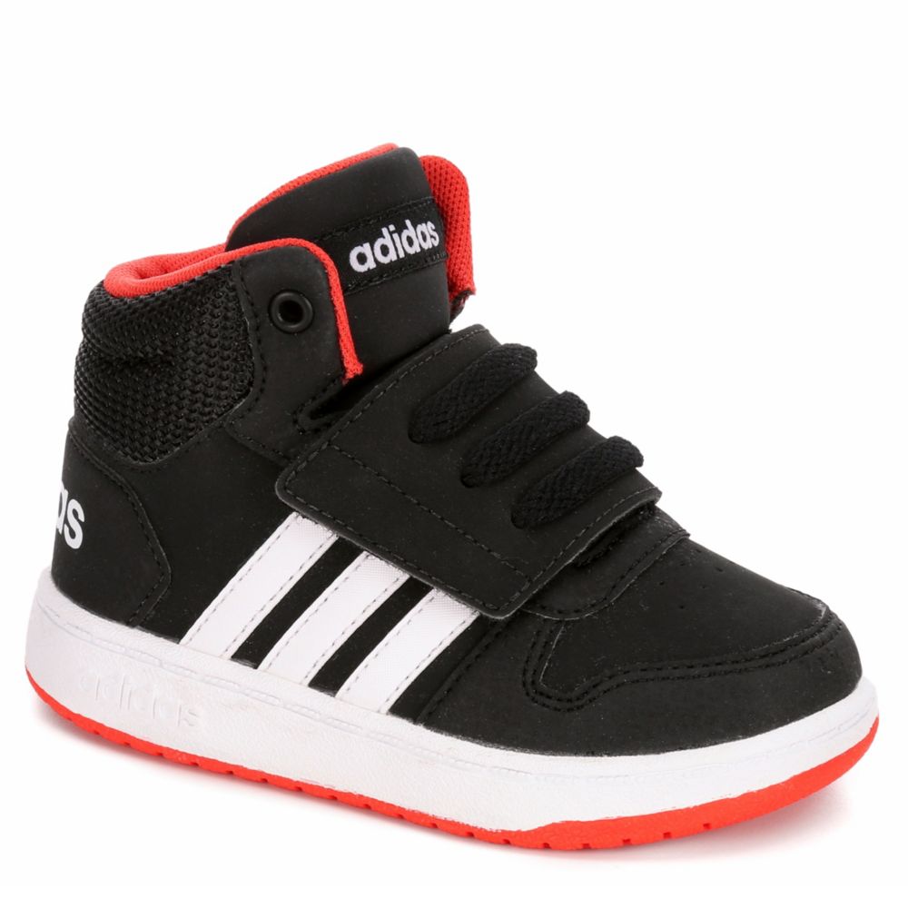 Black Adidas Boys Hoops 2.0 Mid | Athletic | Off Broadway Shoes