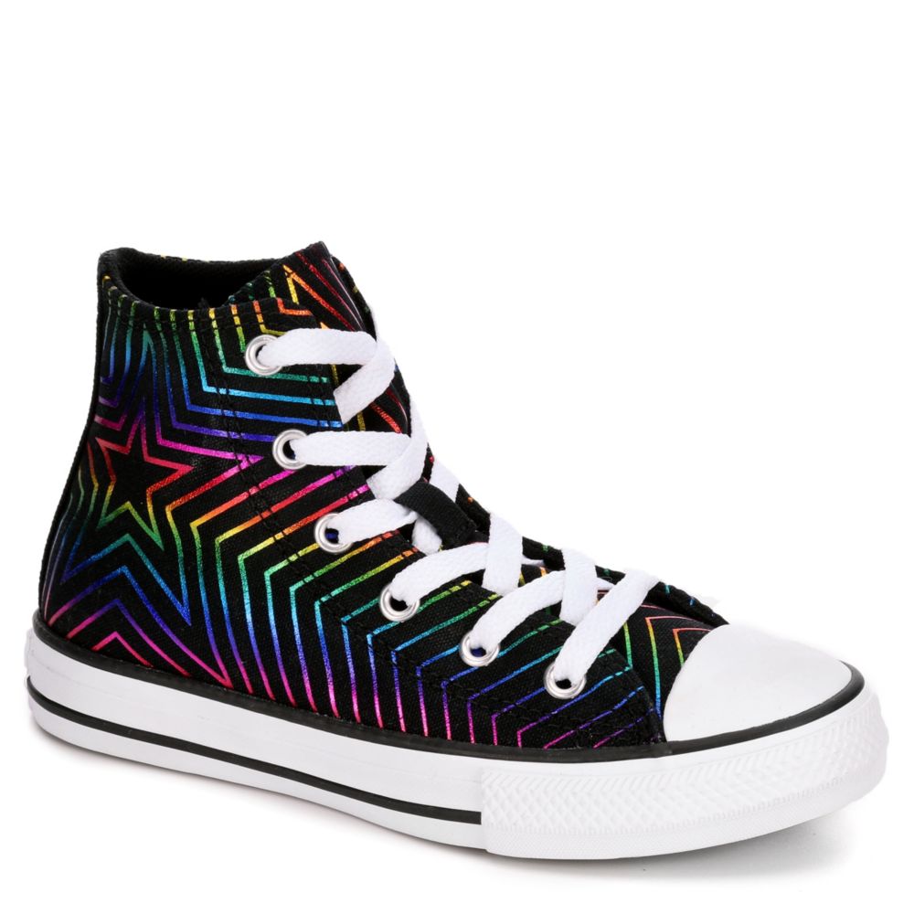 ladies black high top converse
