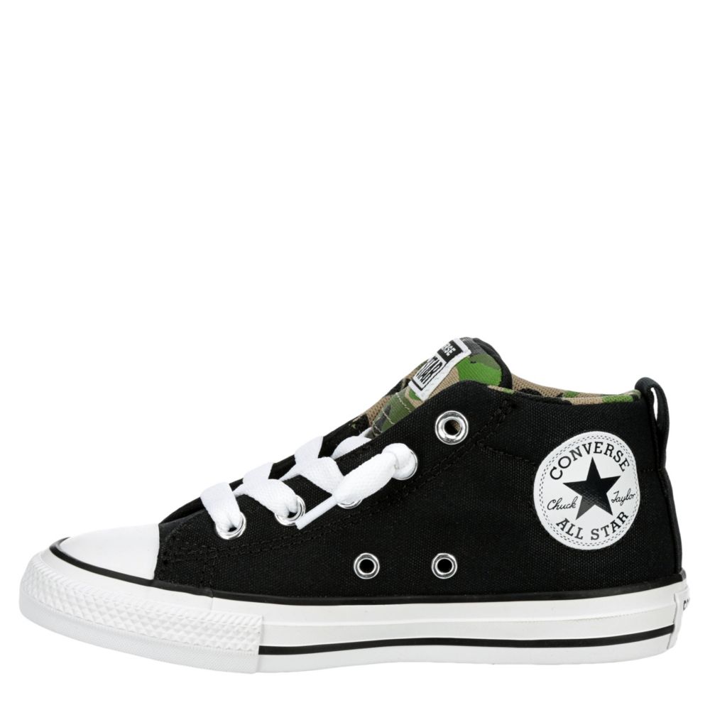 Black Converse Boys Chuck Taylor All Star Street High Top Sneaker ...