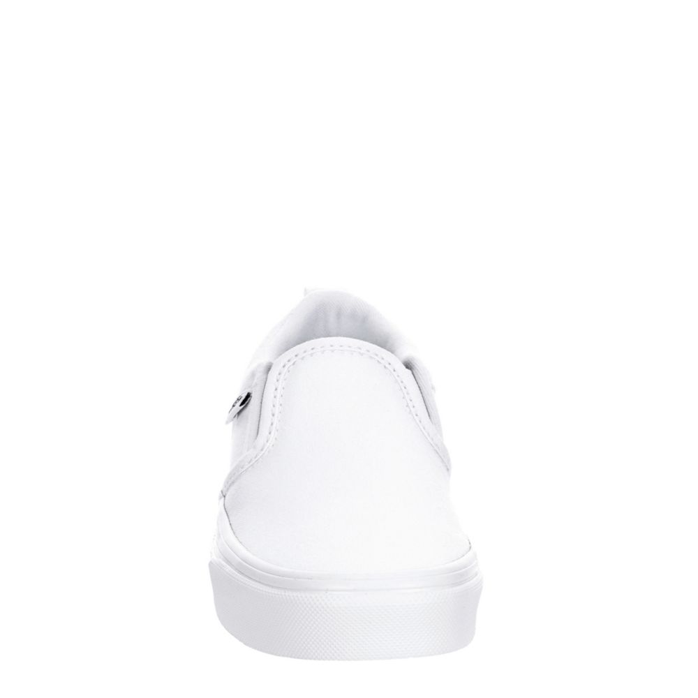 VANS Boys Asher Slip-on Sneaker - WHITE
