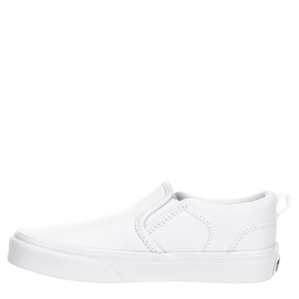 VANS Boys Asher Slip-on Sneaker - WHITE