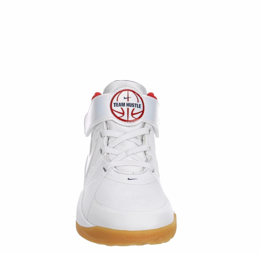 NIKE Boys Hustle D9 Basketball Shoe - WHITE