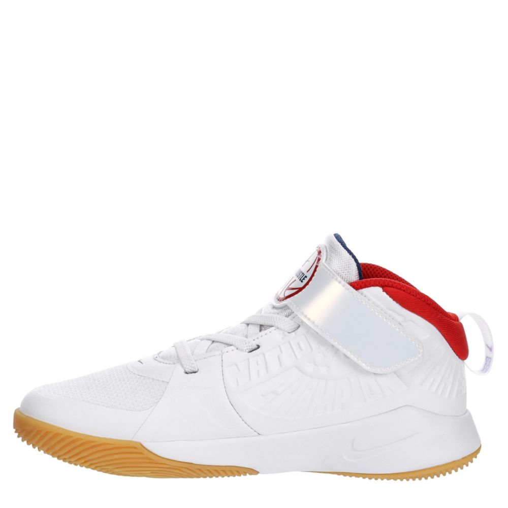 NIKE Boys Hustle D9 Basketball Shoe - WHITE