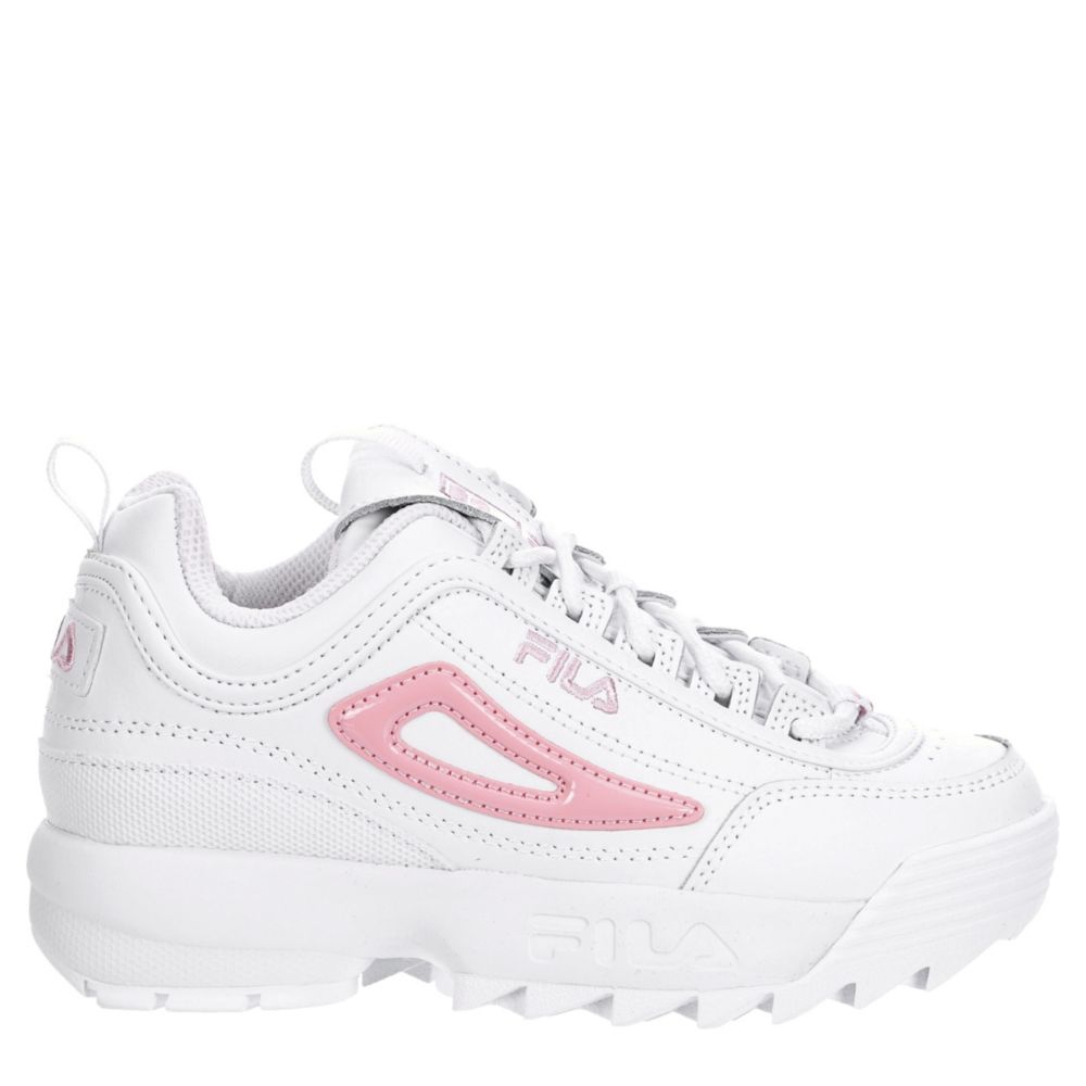 FILA Girls Disruptor Ii Metallic Sneaker - WHITE