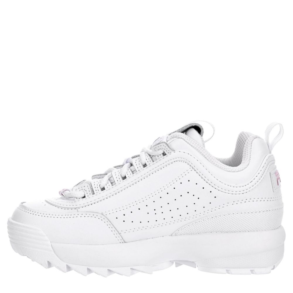 FILA Girls Disruptor Ii Metallic Sneaker - WHITE