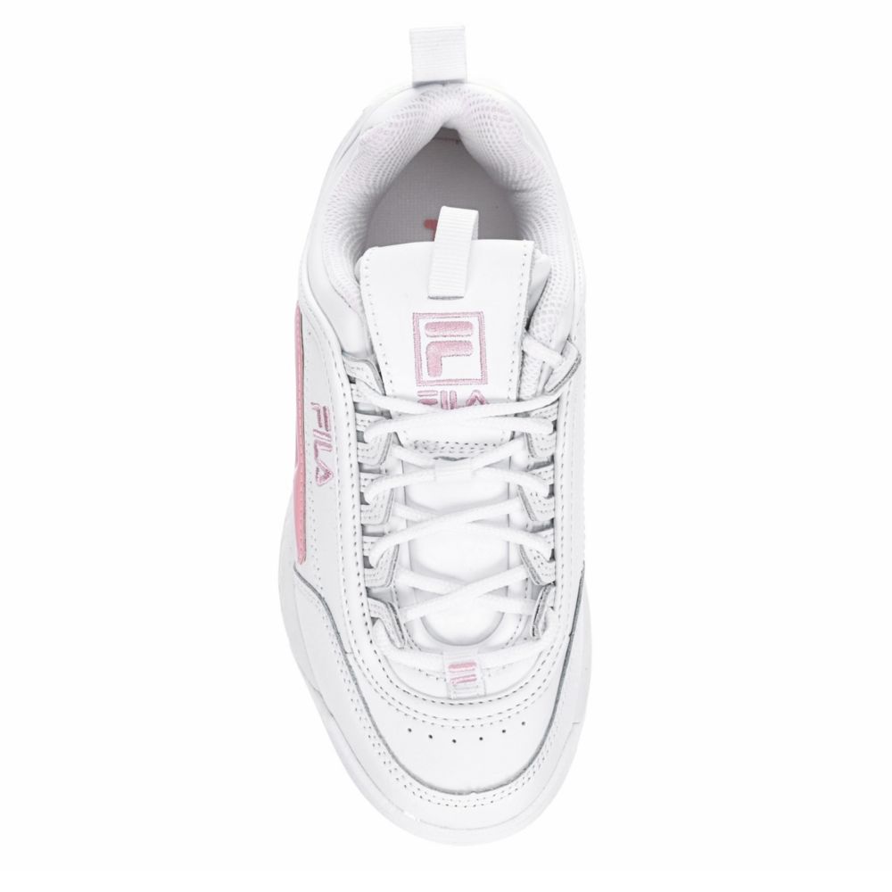 FILA Girls Disruptor Ii Metallic Sneaker - WHITE
