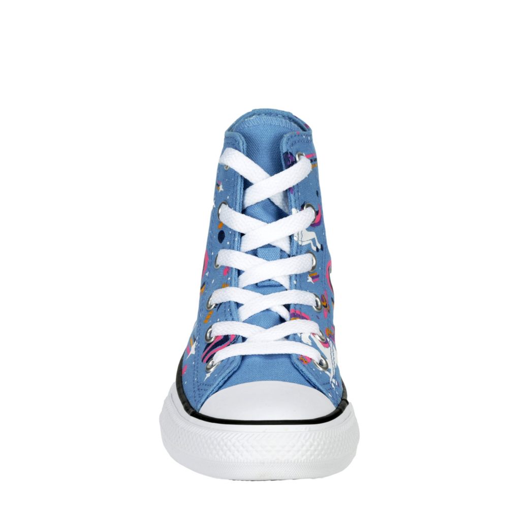 CONVERSE Girls Chuck Taylor All Star High Top Sneaker - PALE BLUE