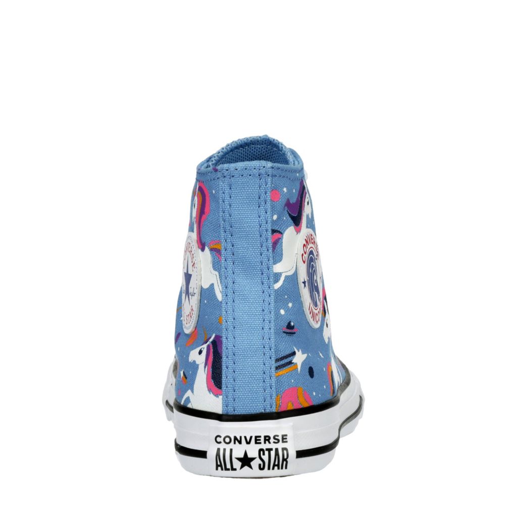 CONVERSE Girls Chuck Taylor All Star High Top Sneaker - PALE BLUE